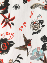 Dolly & Dotty Poppy Tattoo Print Dress