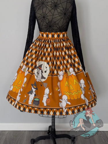 The Oblong Box Shop x Kewpie Doll Vintage Witch Swing Skirt