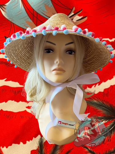 Straw Tiki Sun Hat
