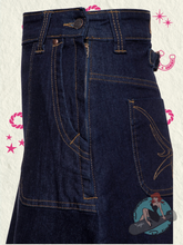 Queen Kerosin Denim Swing Skirt