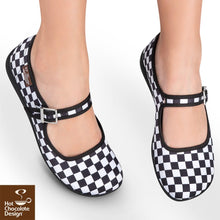 Chocolaticas® CHECKERS BLACK Women's Mary Jane Flat 🎀ONLINE EXCLUSIVE🎀
