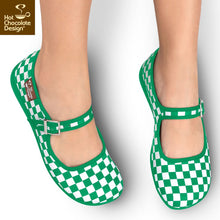 Chocolaticas® CHECKERS GREEN Women's Mary Jane Flat 🎀ONLINE EXCLUSIVE🎀