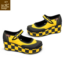 Chocolaticas® HAVANA CHECKERS YELLOW Women's Mary Jane Platform 🎀ONLINE EXCLUSIVE🎀