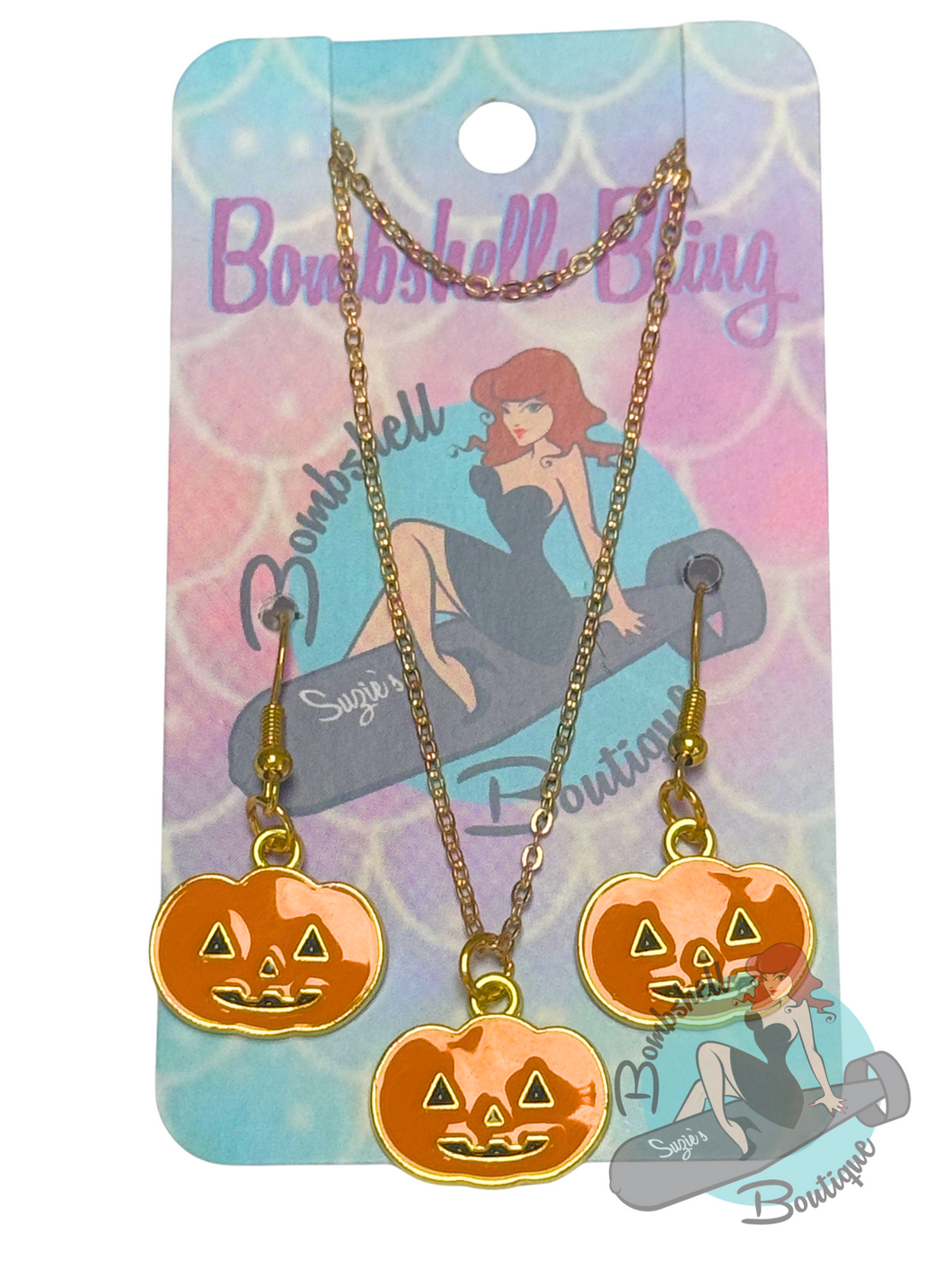 Bombshell Bling Jack O'lantern Jewellery Set