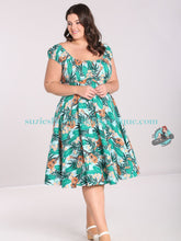 Hell Bunny for Suzie's Bombshell Boutique tiki floral ukulele pinup dress. 