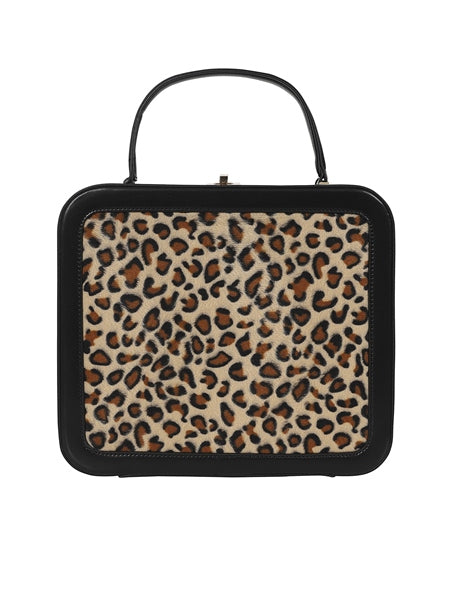 Collectif Tasha Animal Print Bag leopard cheetah retro vintage 40s 50s handbag purse case pinup pin-up Suzie's Bombshell Boutique