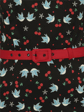 Collectif Meg Swallows & Cherries Pencil Dress