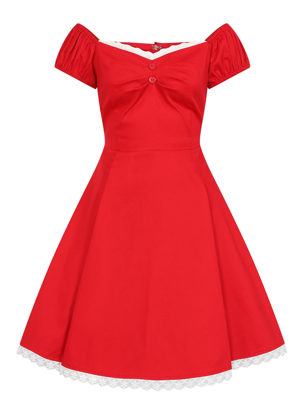 Collectif Dolores Sweetheart Mini Doll Dress cotton retro vintage 50s pinup pin-up swing dress Suzie's Bombshell Boutique