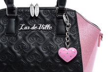 Lux De Ville Lady Lux Medium Tote - Black & Bashful Blush Sparkle Bag