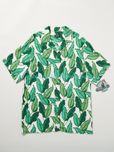 Chet Rock Rainforest Men's Shirt Chet Rock Canada Hell Bunny Canada banana leaf palm leaves tiki button up shirt bowling shirt cabana shirt retro vintage mens 50s fashion Canadian Pin-Up Shop Suzie's Bombshell Boutique Port Dover