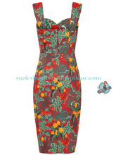 Collectif Kulala Jungle Floral Pencil Dress