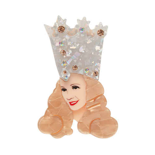 Erstwilder The Wizard of Oz Glinda the Good Witch Brooch Galinda Pin retro vintage acrylic resin pinup jewellery Canadian Pinup Store Suzie's Bombshell Boutique pinup girl