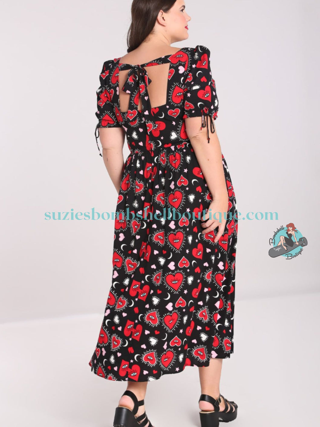 Hell Bunny Kate Heart Dress Suzie's Bombshell Boutique Hell Bunny Kate Heart Dress Suzie's Bombshell Boutique