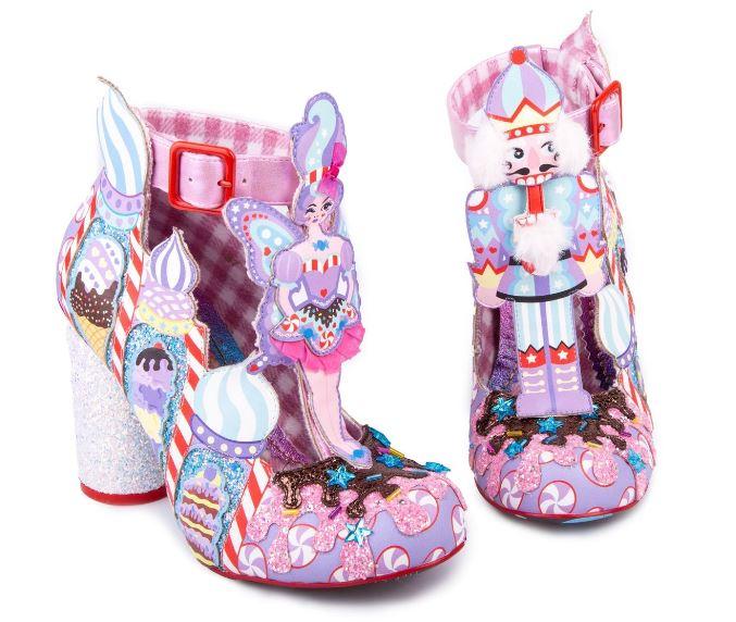 Irregular Choice Nutcracker Shoes Irregular Choice Canada pastel glitter Christmas Shoes for women with nutcracker and fairy and candy design retro vintage quirky pinup altfashion footwear for women Canadian Pin-Up Shop Suzie's Bombshell Boutique