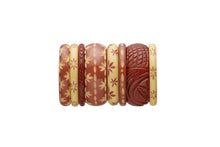 Splendette Wide Carved Bangle - Café