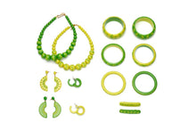 Splendette Carved Hoop Earrings - Lime