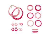 Splendette Carved Hoop Earrings - Raspberry