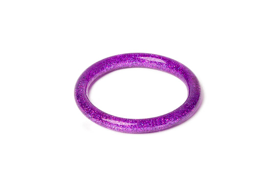Splendette Purple Glitter Bangle Narrow retro vintage bakelite pinup jewellery Suzie's Bombshell Boutique