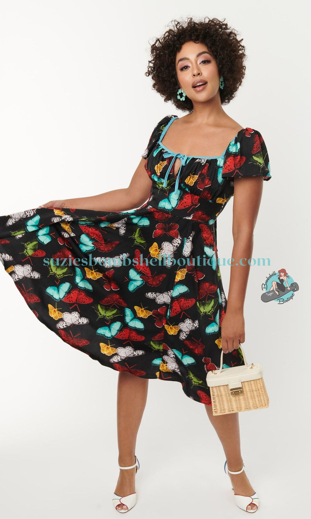 Unique Vintage Butterfly Swing Dress Suzie's Bombshell Boutique Unique Vintage Butterfly Swing Dress Suzie's Bombshell Boutique