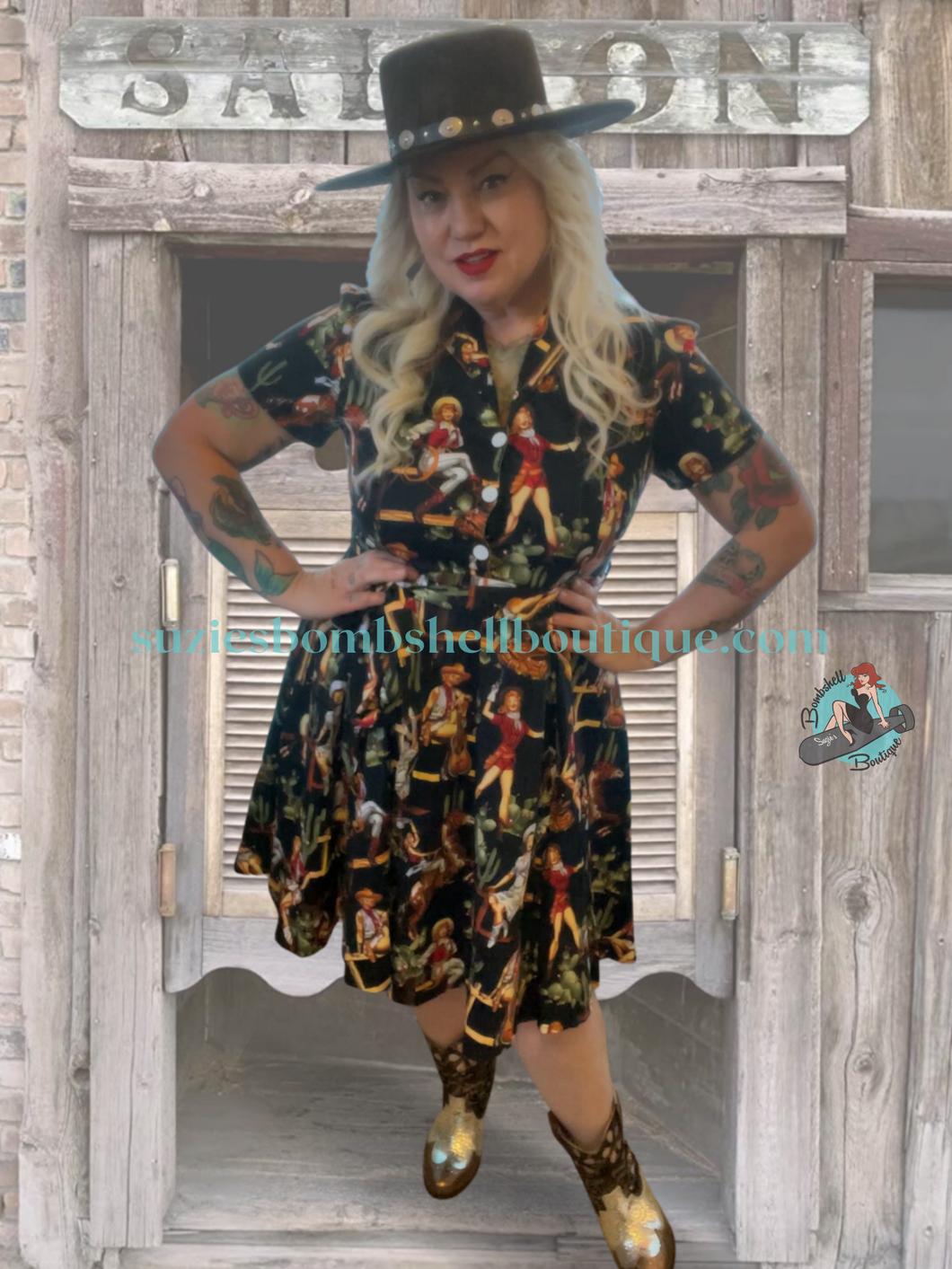 Uo dress 2025 western boot