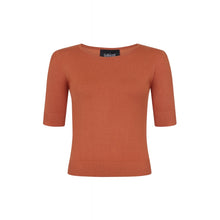 Collectif Chrissie Plain Knitted Top - Orange