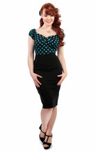 Collectif Polly Pencil Skirt Collectif Canada black sexy secretary wiggle skirt in bengaline fabric retro vintage pinup 40s 50s rockabilly fashion Canadian Pin-Up Shop Suzie's Bombshell Boutique Port Dover