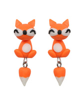 Collectif Foxy Earrings stud earrings with fox and fox tail cute costume jewellery for pinup retro vintage altfashion rockabilly Canadian Pin-Up Shop Suzie's Bombshell Boutique