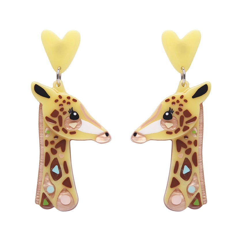 Erstwilder The Genteel Giraffe Earrings acrylic resin pinup jewellery Suzie's Bombshell Bouttique
