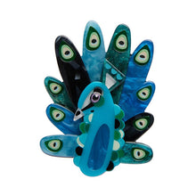 Erstwilder The Picturesque Peacock Brooch acrylic resin pinup jewellery Suzie's Bombshell Boutique