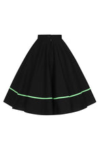 Hell Bunny Miss Muffet 50's Skirt - Black & Green